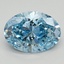 1.54 Ct. Fancy Vivid Blue Oval Lab Grown Diamond