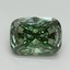 3.18 Ct. Fancy Vivid Pacific Green Cushion Lab Grown Diamond