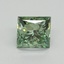 0.80 Ct. Fancy Vivid Green Princess Lab Grown Diamond