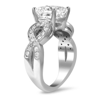 Custom Classic Pavé Twist Diamond Ring