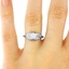 The Skylar Ring, smalltop view on a hand