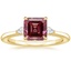 14K Yellow Gold Aria Perfect Fit Three Stone Diamond Ring, smalltop view