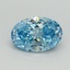 0.62 Ct. Fancy Vivid Blue Oval Lab Grown Diamond