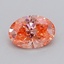 0.39 Ct. Fancy Vivid  Pink Oval Lab Grown Diamond