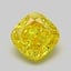 1.02 Ct. Fancy Vivid  Yellow Cushion Lab Grown Diamond