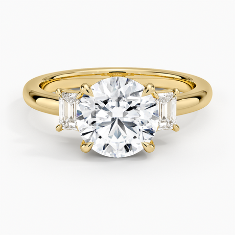 Three Stone Diamond Engagement Ring - Rhiannon