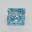 4.09 Ct. Fancy Vivid Blue Princess Lab Grown Diamond