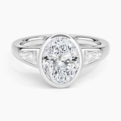18K White Gold Hayes Three Stone Baguette Diamond Ring (1/2 ct. tw.)
