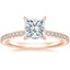 14K Rose Gold Demi Half Coverage Diamond Ring (1/5 ct. tw.), smalltop view