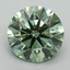 2.43 Ct. Fancy Vivid Green Round Lab Grown Diamond