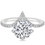 Platinum Nouveau Diamond Ring, smalltop view