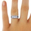 The Megan Ring, smalltop view on a hand