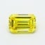 0.69 Ct. Fancy Vivid Yellow Emerald Lab Grown Diamond