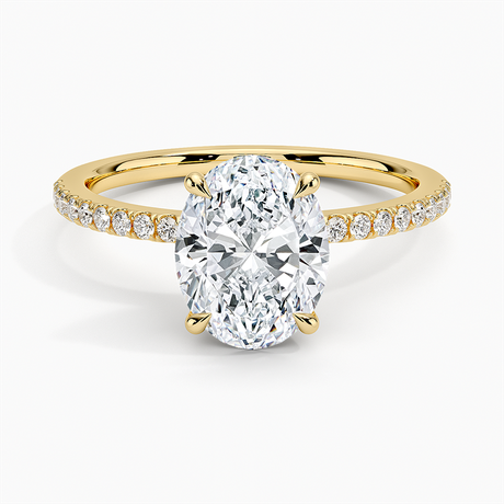 18K Yellow Gold Luxe Petal Diamond Ring