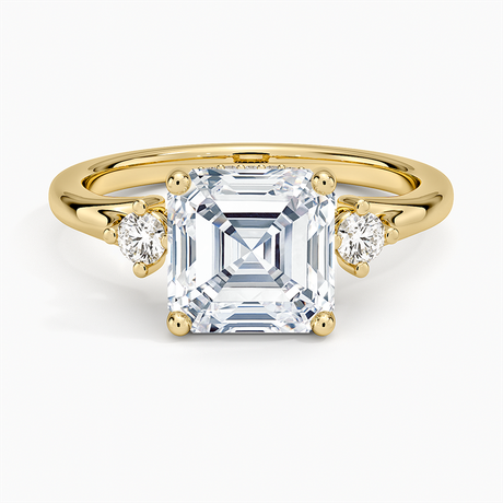 Floating Stone Diamond Engagement Ring