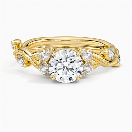 Milgrain Vine Diamond Ring