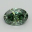 3.02 Ct. Fancy Vivid Green Oval Lab Grown Diamond