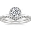 18K White Gold Vienna Diamond Ring with Flair Diamond Ring (1/6 ct. tw.)