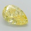 3.59 Ct. Fancy Vivid Yellow Pear Lab Grown Diamond