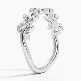 Veranda Straight Diamond Ring in 14K White Gold