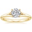 18K Yellow Gold Reverie Solitaire Ring, smalltop view