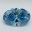 1.11 Ct. Fancy Vivid Blue Oval Lab Grown Diamond