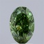 1.47 Ct. Fancy Vivid Green Oval Lab Grown Diamond