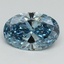 1.01 Ct. Fancy Vivid Blue Oval Lab Grown Diamond