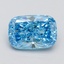 2.10 Ct. Fancy Vivid Blue Cushion Lab Grown Diamond