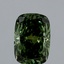 3.00 Ct. Fancy Vivid Green Cushion Lab Grown Diamond