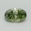 4.09 Ct. Fancy Vivid Green Oval Lab Grown Diamond