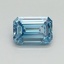 1.06 Ct. Fancy Vivid Blue Emerald Lab Grown Diamond