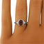 The Emiliana Ring, smalltop view on a hand