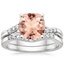 18KW Morganite Chamise Diamond Bridal Set, smalltop view