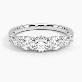 Meredith Graduated Diamond Ring (1 ct. tw.) in Platinum