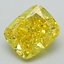 2.08 Ct. Fancy Vivid Yellow Cushion Lab Grown Diamond