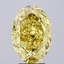5.41 Ct. Fancy Vivid Yellow Oval Lab Grown Diamond