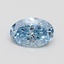 0.58 Ct. Fancy Vivid Blue Oval Lab Grown Diamond