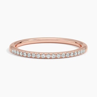 Whisper One-Quarter Coverage Lab Diamond Ring (1/10 ct. tw.) in 14K Rose Gold