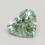 1.00 Ct. Fancy Vivid Green Heart Lab Grown Diamond