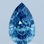 1.54 Ct. Fancy Vivid Blue Pear Lab Grown Diamond
