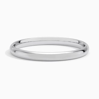 2mm Slim Profile Wedding Ring in Platinum