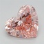 2.07 Ct. Fancy Intense Pink Heart Lab Grown Diamond