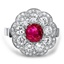 Art Deco Ruby Cocktail Ring