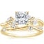 18K Yellow Gold Arden Diamond Ring with Winding Willow Diamond Ring (1/8 ct. tw.)