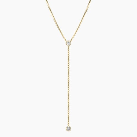Lab Diamond Bezel Lariat Necklace (1/5 ct. tw.)