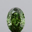 1.09 Ct. Fancy Vivid  Green Oval Lab Grown Diamond