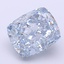 2.73 Ct. Fancy Intense  Blue Cushion Lab Grown Diamond