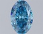 1.04 Ct. Fancy Vivid Blue Oval Lab Grown Diamond