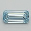 1.02 Ct. Fancy Intense Blue Emerald Lab Grown Diamond